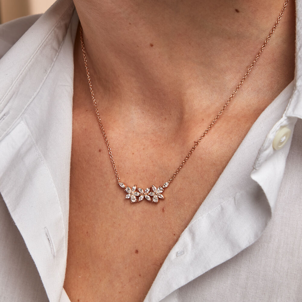 Collier Oralie Argent Rose Oxyde De Zirconium - Colliers avec pierres Femme | Marc Orian