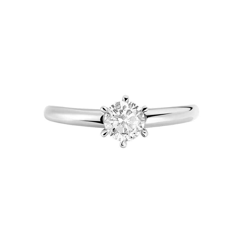 Bague Solitaire Guenolee Or Blanc Diamant - Solitaires Femme | Marc Orian