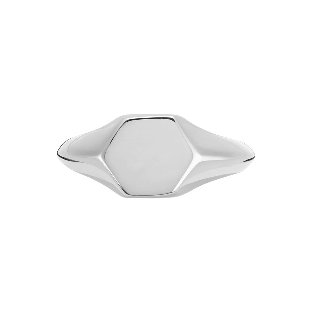 Chevalière Sanza Argent Blanc - Chevalières Homme | Marc Orian