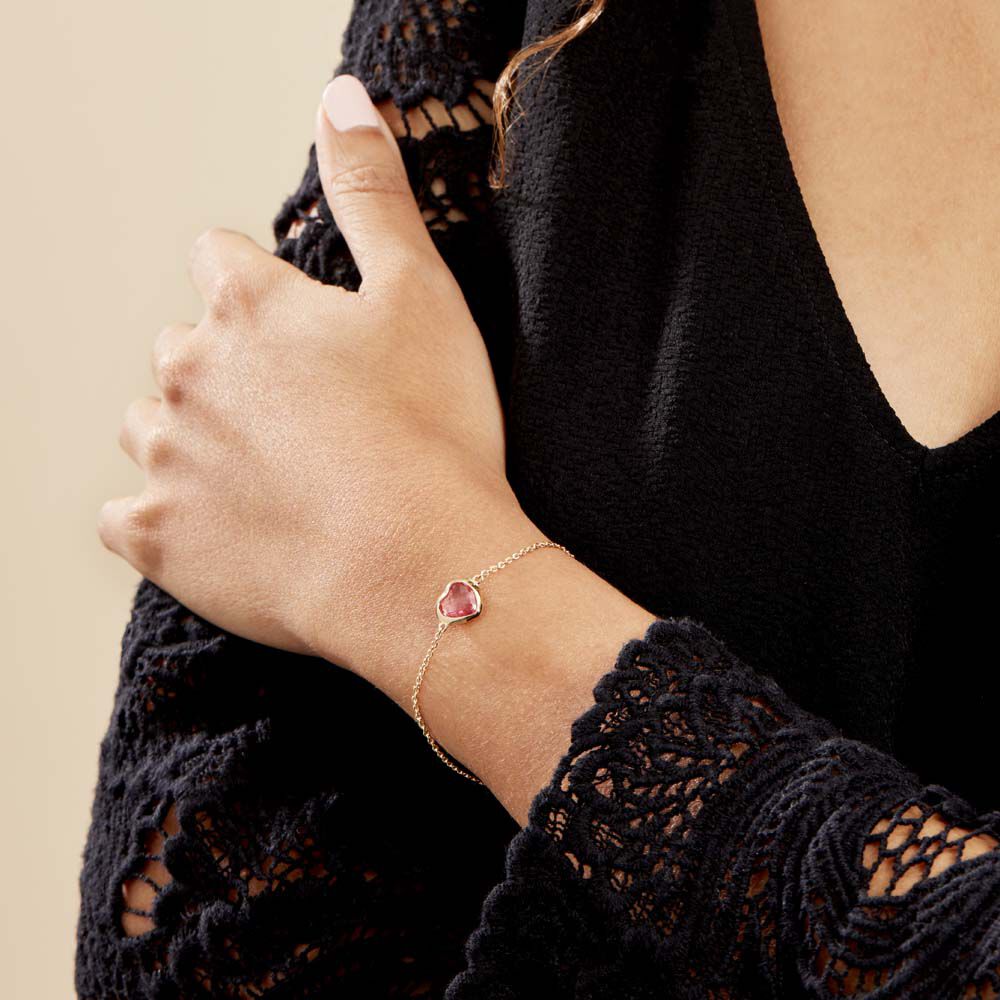 Bracelet Meurisse Plaqué Or Pierre Artificielle - Bracelets chaînes Femme | Marc Orian