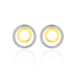 Boucles D'oreilles Pendantes Berangere Double Cercles Or Bicolore - Pendantes Femme | Marc Orian