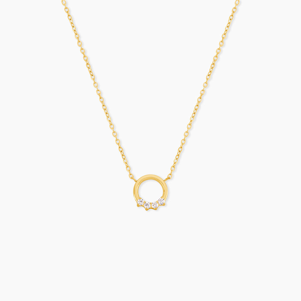 Collier Elana Acier Jaune Oxyde De Zirconium - Colliers avec pierres Femme | Marc Orian