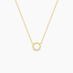 Collier Elana Acier Jaune Oxyde De Zirconium - Colliers avec pierres Femme | Marc Orian