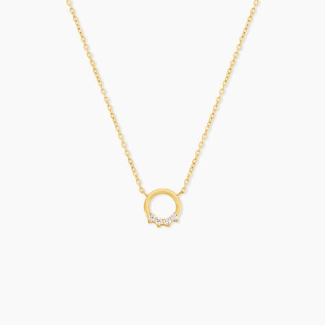 Collier Elana Acier Jaune Oxyde De Zirconium - Colliers avec pierres Femme | Marc Orian