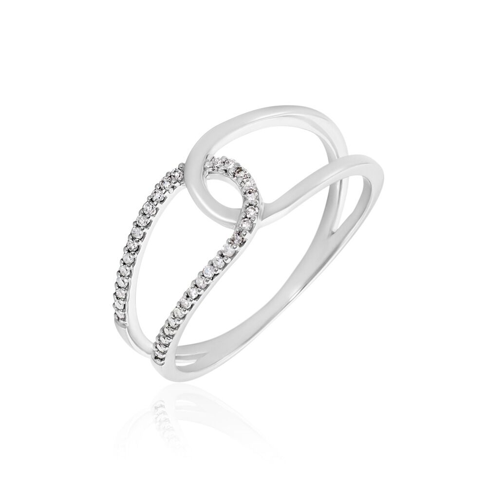 Bague Or Blanc Traci Diamants - Bagues pierres précieuses Femme | Marc Orian