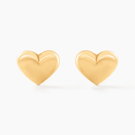 Boucles D'oreilles Puces Aricia Coeur Or Jaune - Puces Enfant | Marc Orian