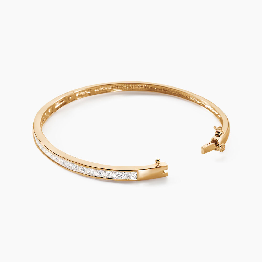 Bracelet Jonc Frieda Plaqu&eacute; Or Jaune Oxyde De Zirconium - Bracelets joncs Femme | Marc Orian