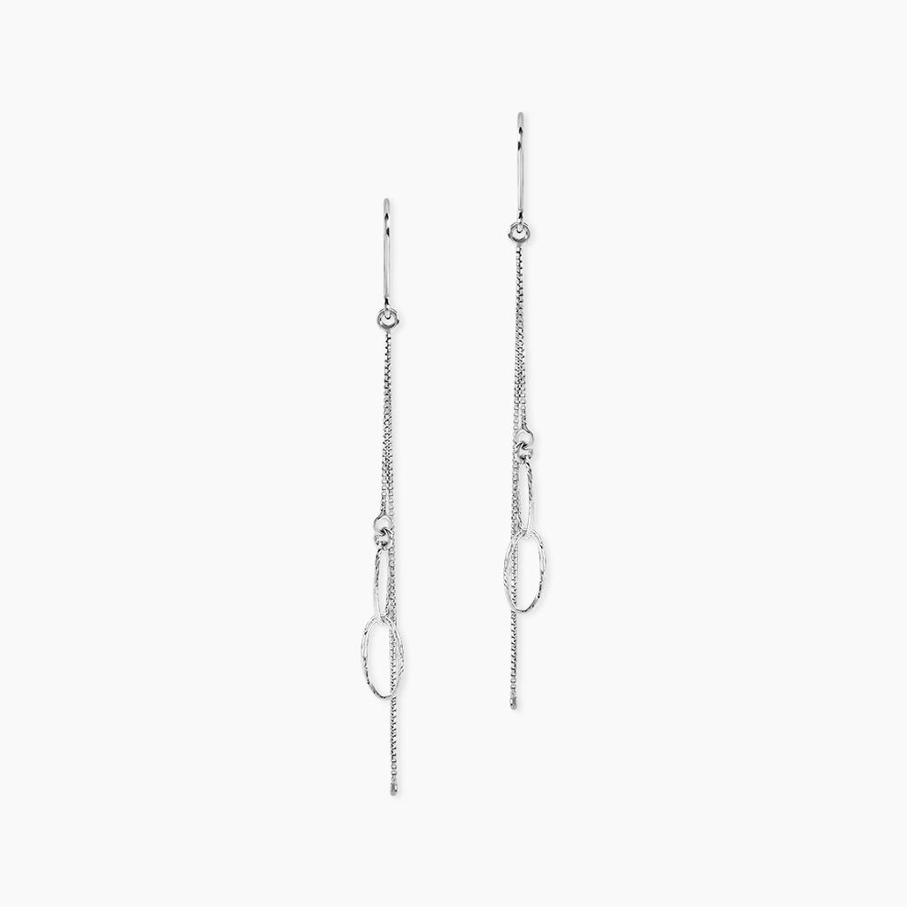 Boucles D'oreilles Pendantes Sybille Argent Blanc - Pendantes Femme | Marc Orian