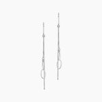 Boucles D'oreilles Pendantes Sybille Argent Blanc - Pendantes Femme | Marc Orian