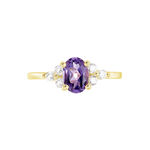 Bague Anaid Or Jaune Amethyste Et Oxyde De Zirconium - Bagues pierres fines Femme | Marc Orian