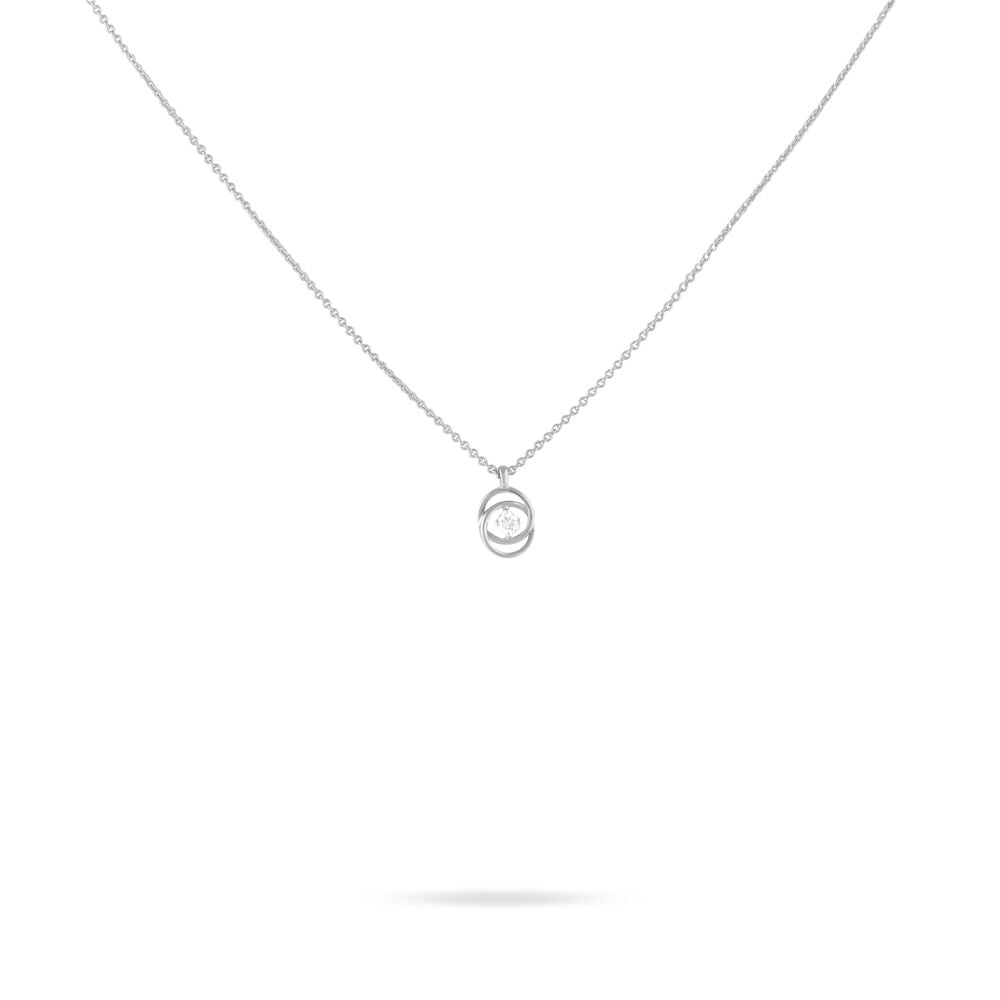 Collier Nid D'amour Or Blanc Diamant - Colliers avec pierres Femme | Marc Orian