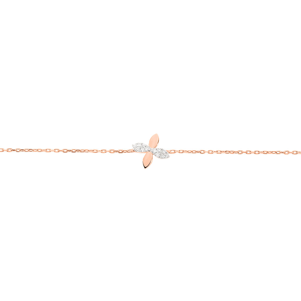 Bracelet Ginila Or Rose Diamant - Bracelets chaînes Femme | Marc Orian