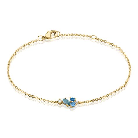 Bracelet Plaqué Or Era Pierre De Synthèse - Bracelets chaînes Femme | Marc Orian