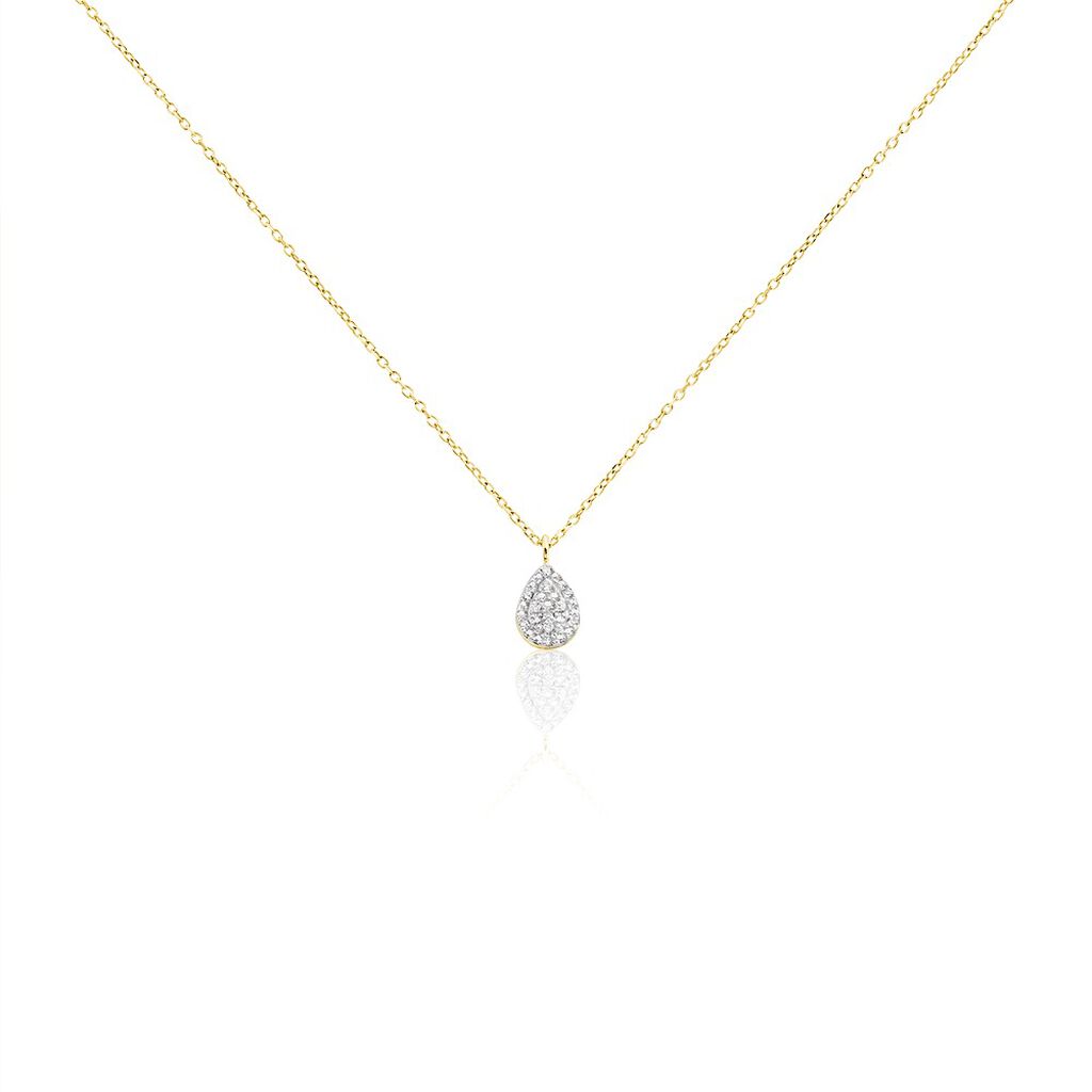 Collier Pear C Or Jaune Diamant - Colliers Femme | Marc Orian