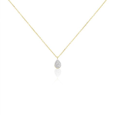 Collier Pear C Or Jaune Diamant - Colliers Femme | Marc Orian