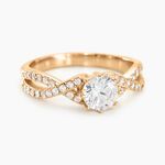 Bague Solitaire Plaqu&eacute; Or Jaune Arienne Oxydes De Zirconium - Bijoux fantaisie Femme | Marc Orian