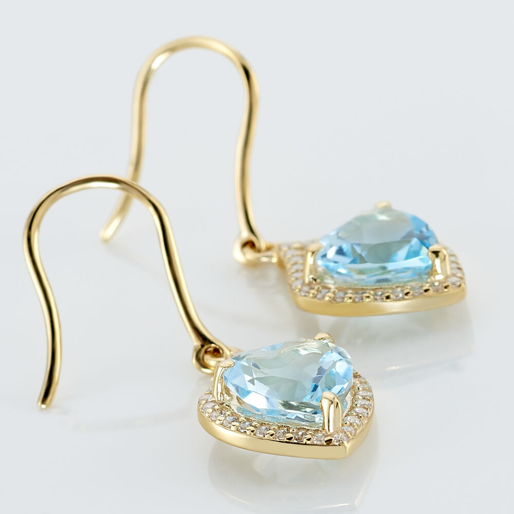Boucles D'oreilles Pendantes Rosaline Or Jaune Topaze Et Oxyde - Pendantes Femme | Marc Orian