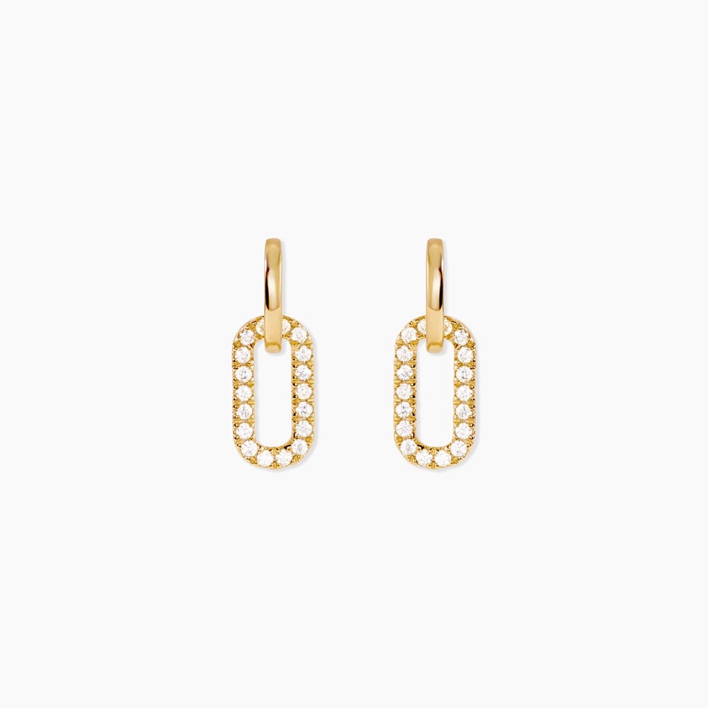 Boucles D'Oreilles Pendantes Esmene Argent Dor&eacute; A L'Or 750/1000 Oxyde De Zirconium - Pendantes Femme | Marc Orian