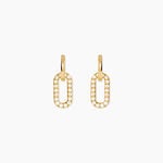 Boucles D'Oreilles Pendantes Esmene Argent Dor&eacute; A L'Or 750/1000 Oxyde De Zirconium - Pendantes Femme | Marc Orian