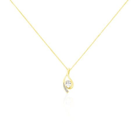 Collier Or Jaune Sagesse Oxydes De Zirconium - Colliers avec pierres Femme | Marc Orian
