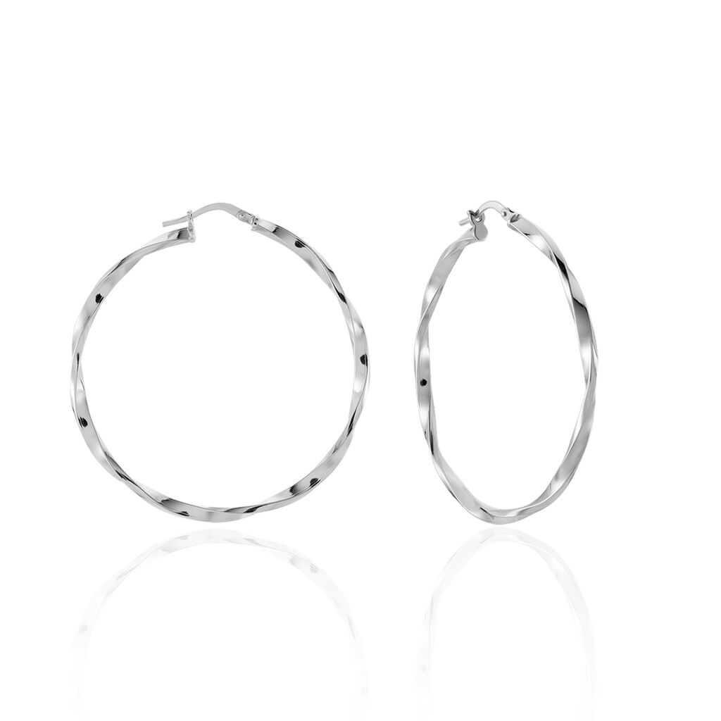 Créoles Argent Blanc Ires - Créoles Femme | Marc Orian