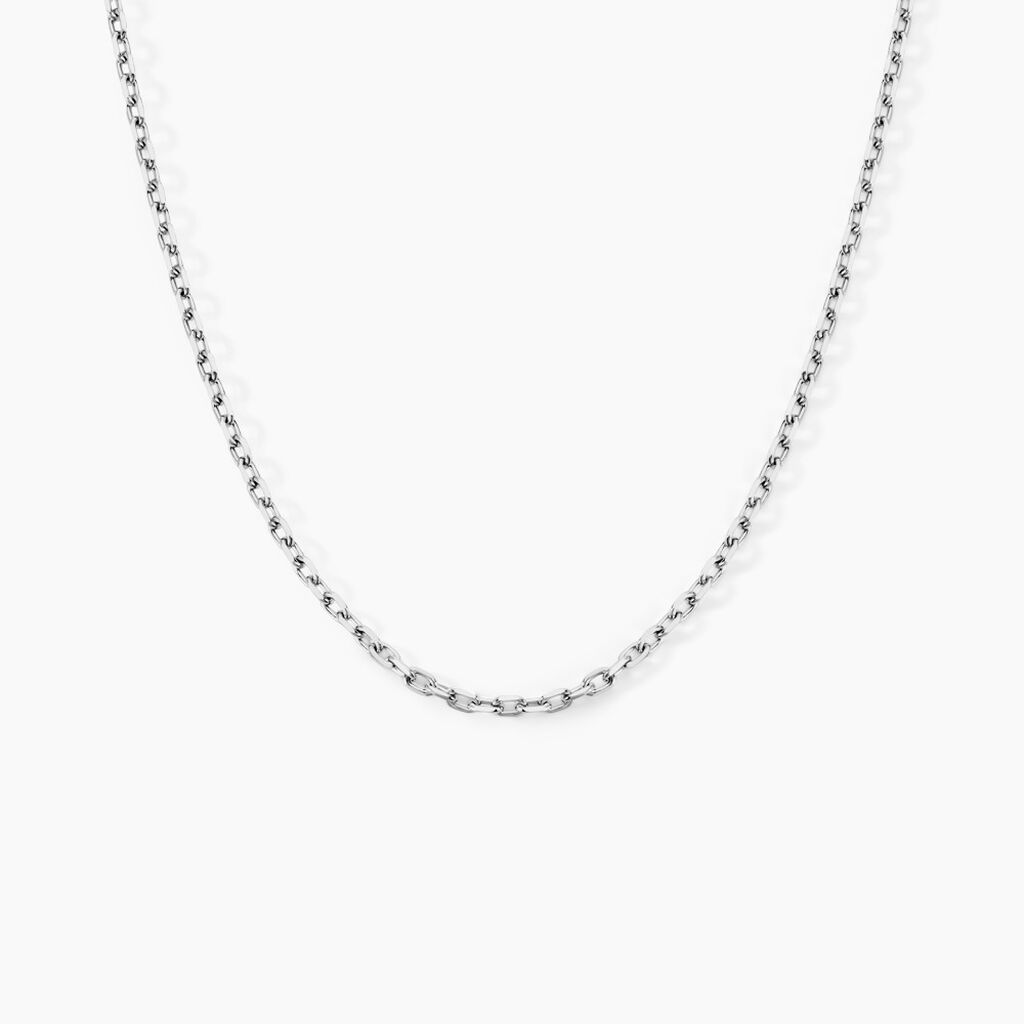 Chaîne Claudine Maille Forçat Argent Blanc - Chaines Famille | Marc Orian