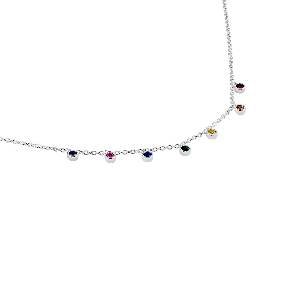 Collier Stephen Argent Blanc Oxyde De Zirconium - Colliers avec pierres Femme | Marc Orian