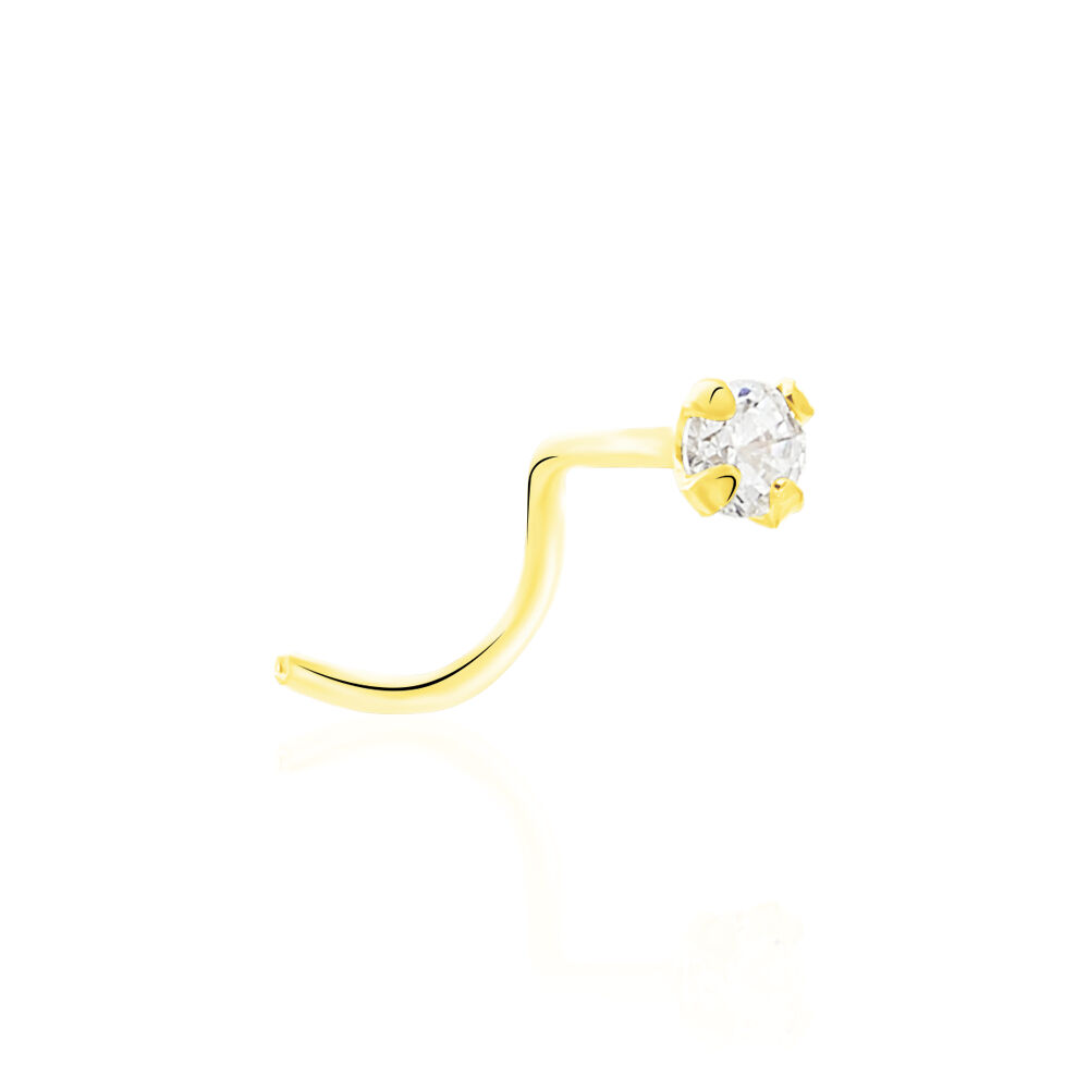 Piercing De Nez Fethi Serti Griffe Or Jaune Oxyde De Zirconium - Piercing Nez Femme | Marc Orian