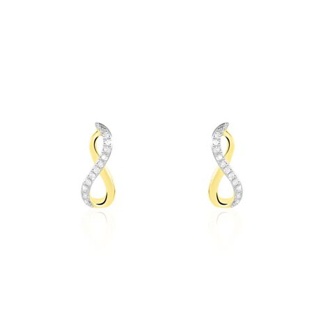 Boucles D'oreilles Puces Osanna Or Jaune Diamants - Puces Femme | Marc Orian