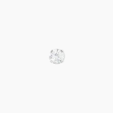 Boucles D'Oreilles Puces Iarfhlaith Or Blanc Oxyde De Zirconium - Puces Homme | Marc Orian