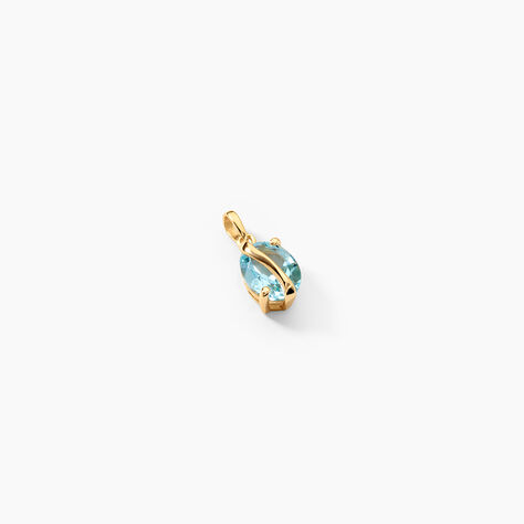 Pendentif Prudencia Argent Dor&eacute; A L'Or 750/1000 Topaze - Bijoux fantaisie Femme | Marc Orian