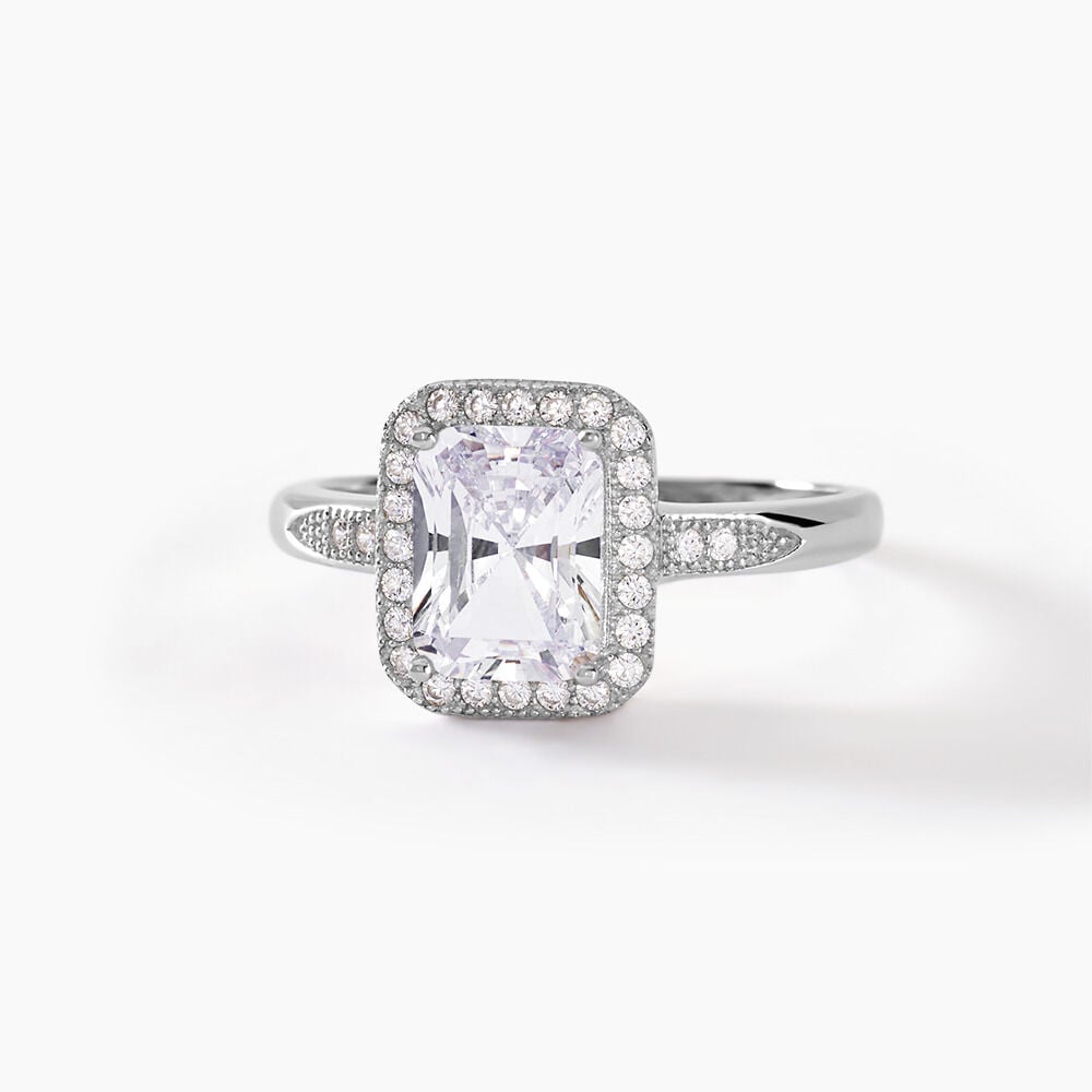 Bague Solitaire Pilar Argent Blanc Oxyde De Zirconium - Bijoux fantaisie Femme | Marc Orian