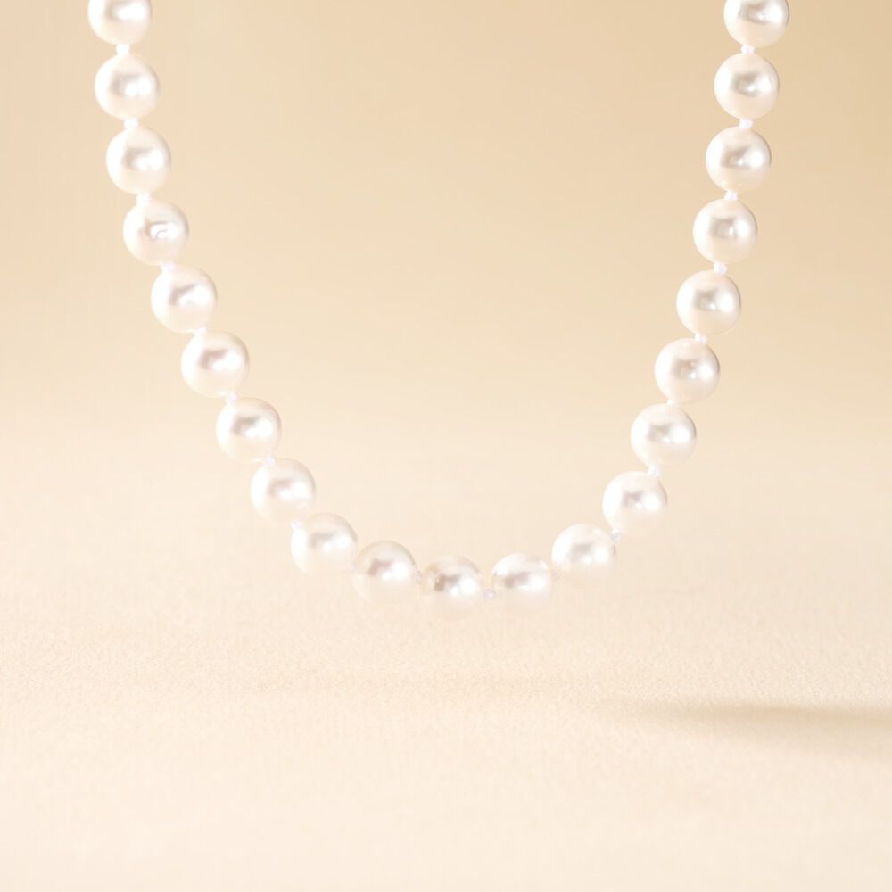 Collier Akoya Or Jaune Perle De Culture D'akoya - Colliers avec pierres Femme | Marc Orian