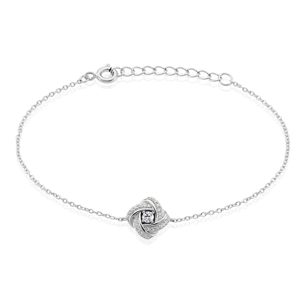 Bracelet Anasthase Argent Blanc Oxyde De Zirconium - Bracelets chaînes Femme | Marc Orian