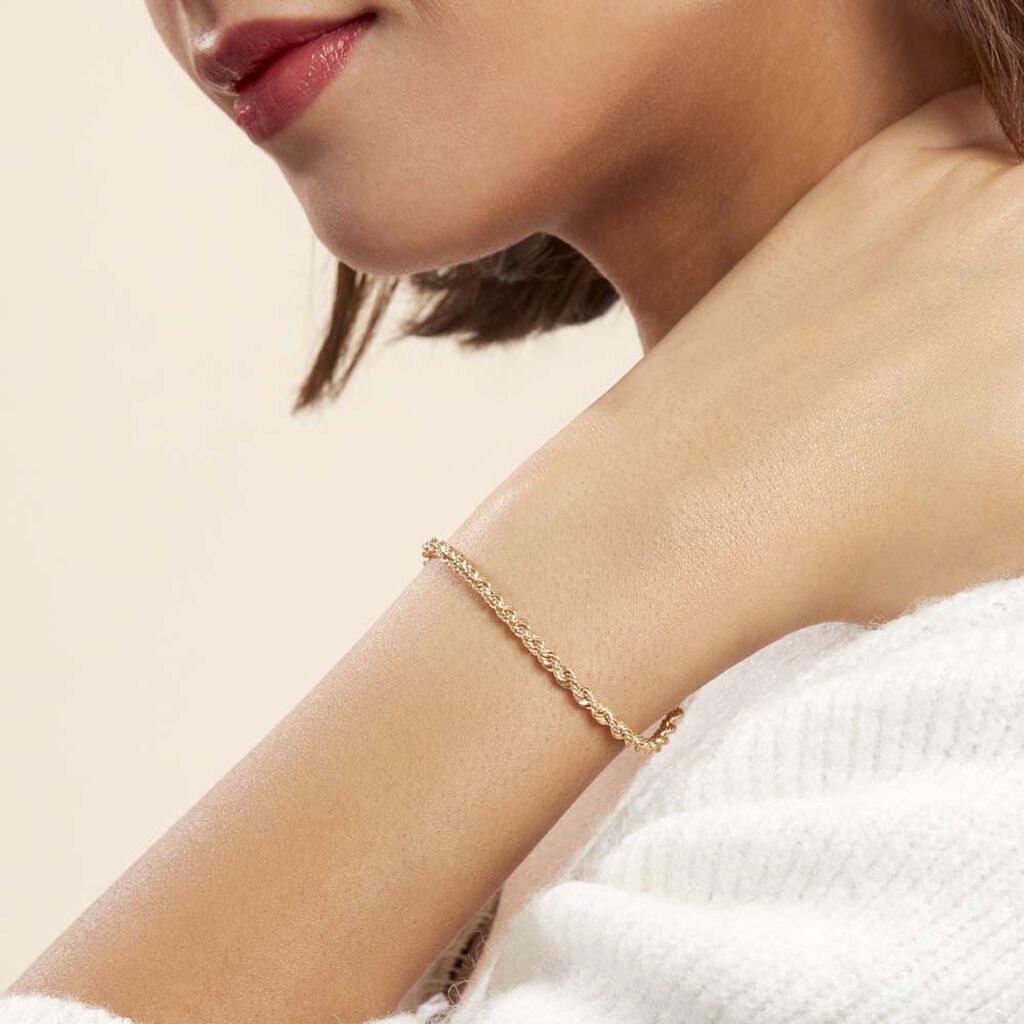 Bracelet Or Jaune Maille Corde - Bracelets mailles Femme | Marc Orian