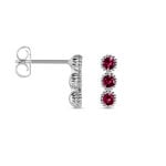 Boucles D'oreilles Puces Kasey Argent Blanc Oxyde De Zirconium - Puces Femme | Marc Orian