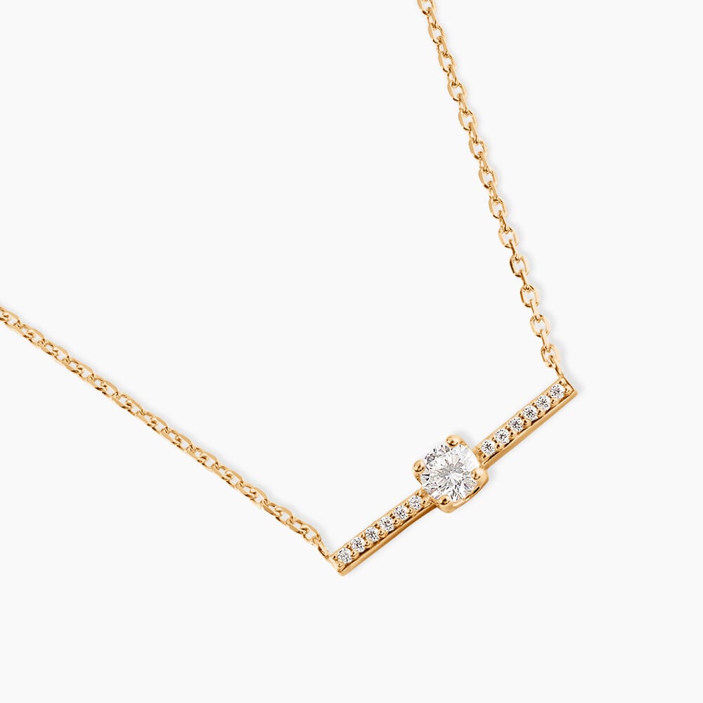 Collier Fergie Plaqu&eacute; Or Jaune Oxyde De Zirconium - Colliers avec pierres Femme | Marc Orian