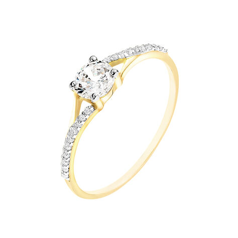 Bague Solitaire Jessa Or Jaune Oxyde De Zirconium - Bagues Solitaire Femme | Marc Orian