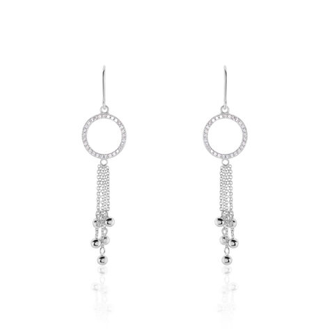 Boucles D'oreilles Pendantes Andde Argent Blanc Oxyde De Zirconium - Pendantes Femme | Marc Orian