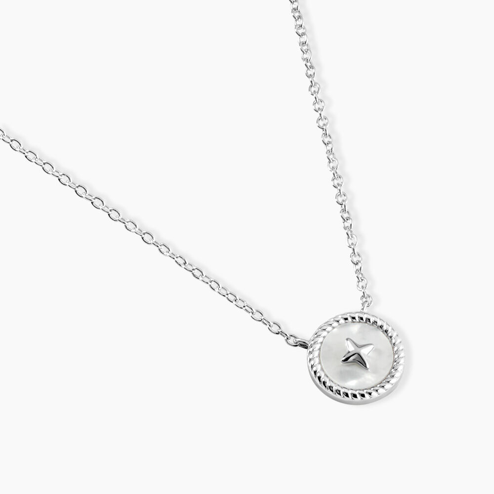 Collier Izarra Argent Blanc Nacre - Colliers avec pierres Femme | Marc Orian