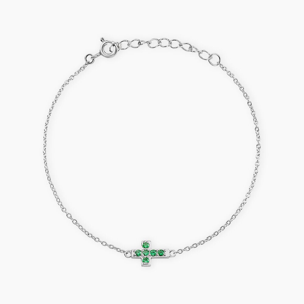 Bracelet Georgie Argent Blanc Oxyde De Zirconium - Bracelets fantaisie Femme | Marc Orian