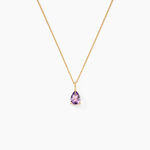 Collier Goutte Or Jaune Amethyste - Colliers avec pierres Femme | Marc Orian