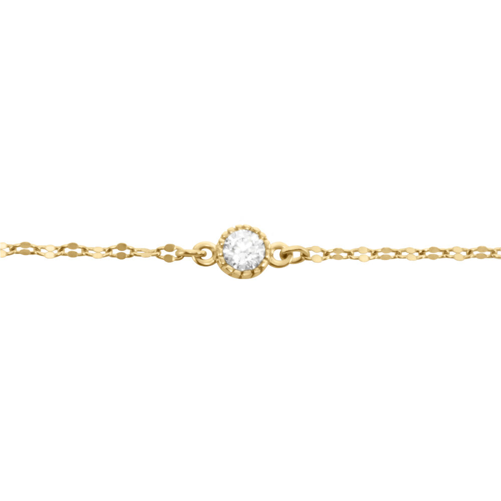 Bracelet Plaqué Or Jaune Lyn Oxyde De Zirconium - Bracelets chaînes Femme | Marc Orian
