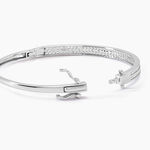 Bracelet Jonc Carinne Argent Blanc Oxyde De Zirconium - Bracelets joncs Femme | Marc Orian