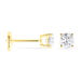 Boucles D'oreilles Puces 4 Griffes Or Jaune Diamant Synthetique - Puces Femme | Marc Orian