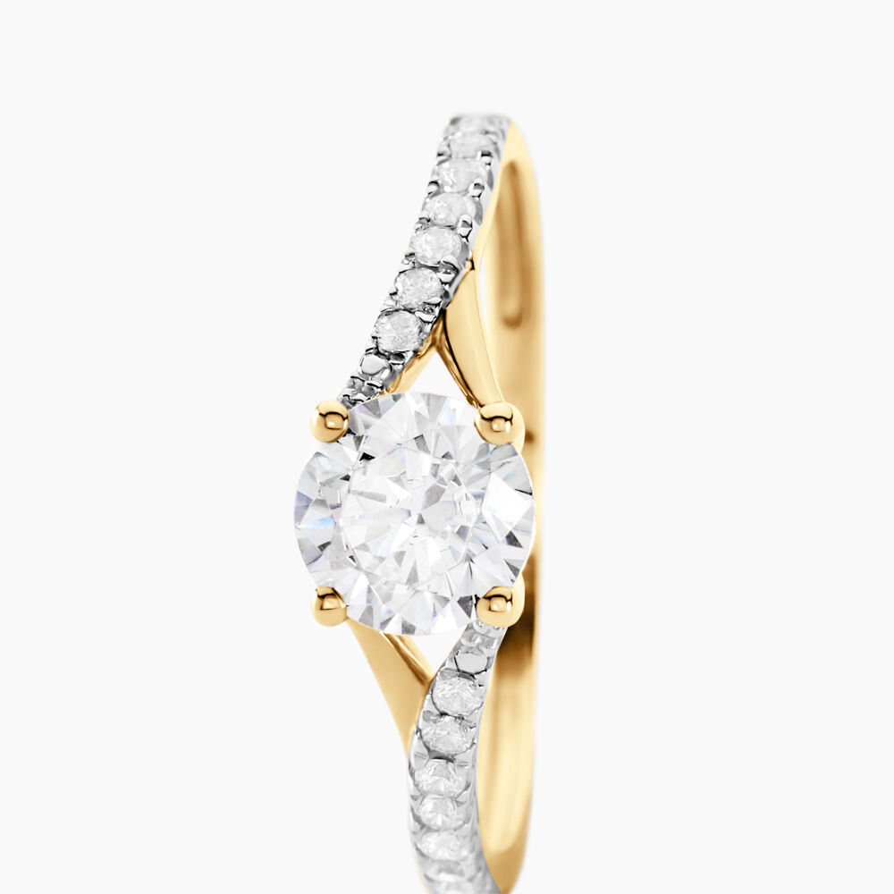 Bague Evita Or Jaune Oxyde De Zirconium - Solitaires Femme | Marc Orian
