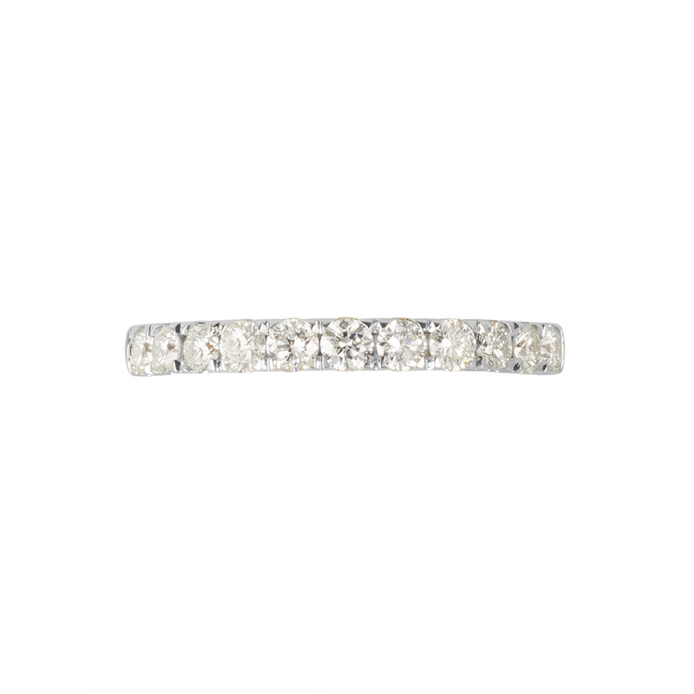 Demi Alliance Pristina Or Jaune Diamant Synthétique - Alliances avec pierres Femme | Marc Orian