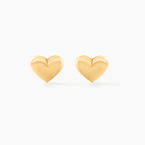 Boucles D'oreilles Puces Aricia Coeur Or Jaune - Puces Enfant | Marc Orian