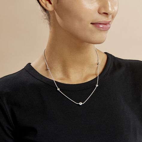 Collier Catarina Argent Blanc - Colliers Femme | Marc Orian