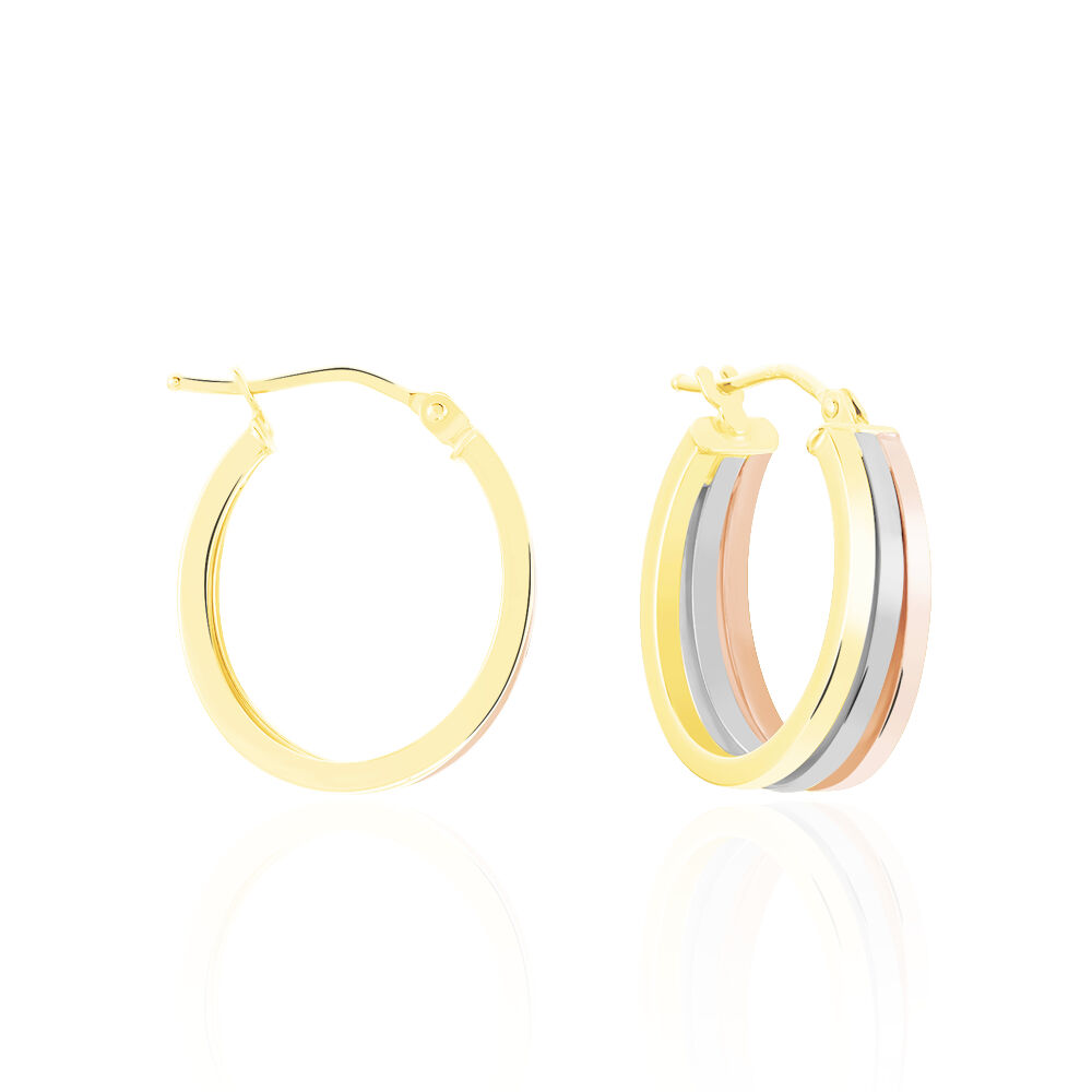 Créoles Iba Or Tricolore - Créoles Femme | Marc Orian